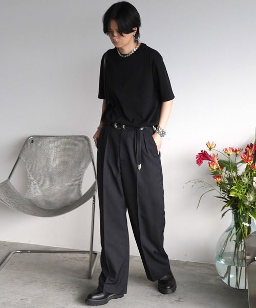 【WYM LIDNM / ウィム バイ リドム】 ブラックレザードレスシューズ WYM LIDNM ビジネスシューズ SHARK SOLE COMBINATION SHOES