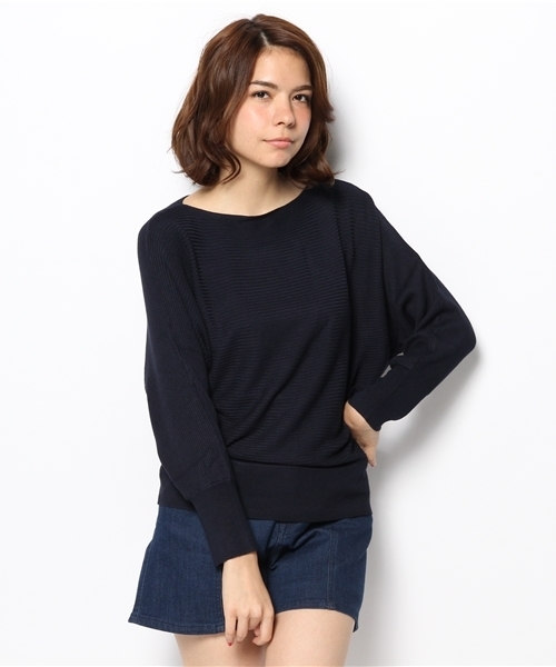 CIAOPANIC（チャオパニック）の「【Ciaopanic】RIBドルマンPO（ニット/セーター・レディース・アイボリー/ネイビー/ブラック/ピンク・FREE）」の3枚目の写真