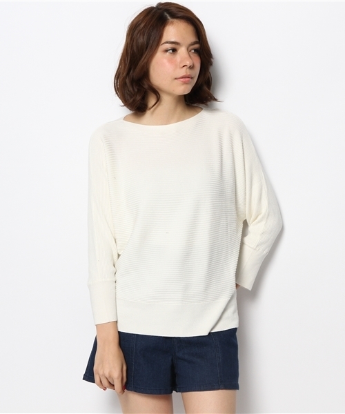 CIAOPANIC（チャオパニック）の「【Ciaopanic】RIBドルマンPO（ニット/セーター・レディース・アイボリー/ネイビー/ブラック/ピンク・FREE）」の2枚目の写真