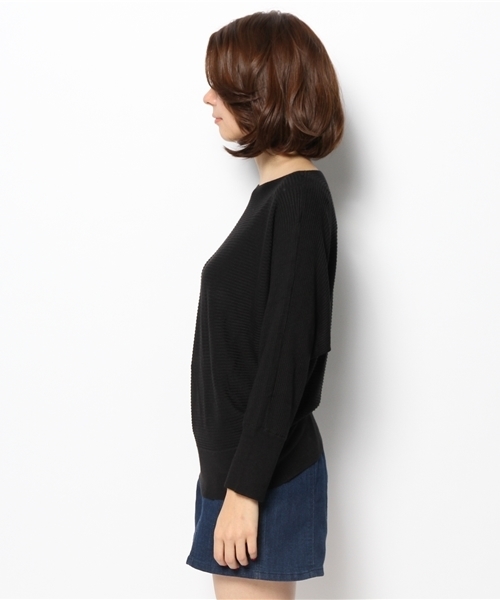 CIAOPANIC（チャオパニック）の「【Ciaopanic】RIBドルマンPO（ニット/セーター・レディース・アイボリー/ネイビー/ブラック/ピンク・FREE）」の6枚目の写真