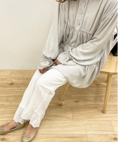 apres jour(アプレジュール)の「コットンレースパンツ【ZOZOTOWN限定アイテム】(その他パンツ・レディース・ブラック/オフホワイト・フリー/X-LARGE)」の3枚目の写真