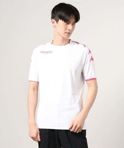 Kappa(カッパ)の「Kappa(カッパ)【MENS】半袖プラクティスシャツ(Tシャツ/カットソー・メンズ・ホワイト/ブラック/ピンク/ブルー・L/XL/XXL/M)」の2枚目の写真
