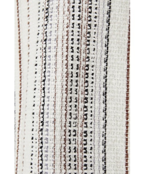 MOUSSY(マウジー)の「NO COLLAR FRINGE ジャケット(ノーカラージャケット・レディース・オレンジ/アイボリー・FREE)」の4枚目の写真