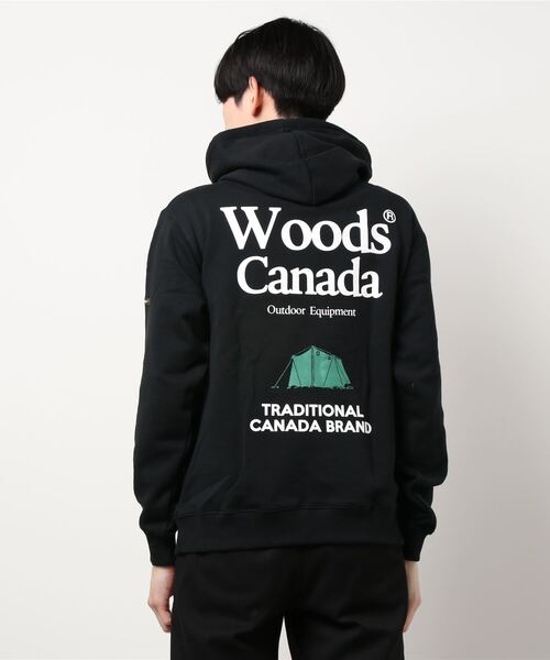 THE MORNING AFTER（ザ モーニング アフター）の「[ WOODS / ウッズ ]ビッグロゴPOパーカー（パーカー・メンズ・ブラック/杢グレー/ベージュ・MEDIUM/LARGE/X-LARGE）」の5枚目の写真