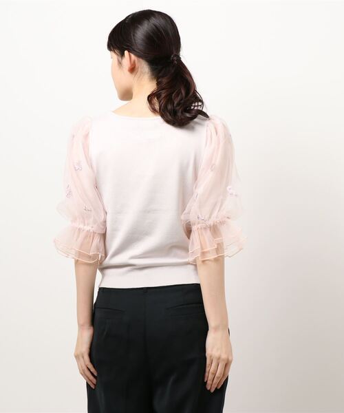 LODISPOTTO（ロディスポット）の「フルールフェアリーニット（ニット/セーター・レディース・ホワイト/ラベンダー/ネイビー/ピンク・MEDIUM）」の5枚目の写真