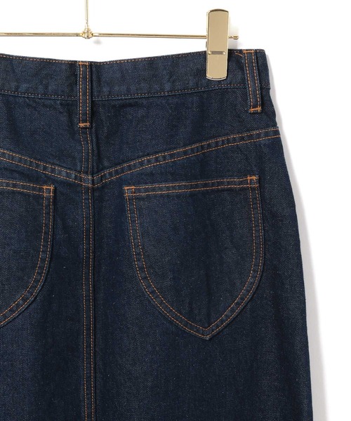 MADEMOISELLE ROPE'(マドモアゼル ロペ)の「【スタイルアップ】バックスリットデニムロングスカート(デニムスカート・レディース・ネイビー/ブルー・36/38)」の14枚目の写真