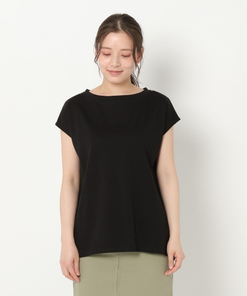 mysty woman(ミスティウーマン)の「バックホールギャザープルオーバー 944564(Tシャツ/カットソー・レディース・オフホワイト/ブラック/ライトオレンジ系・FREE)」の13枚目の写真
