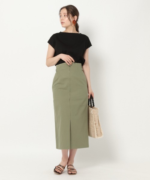 mysty woman(ミスティウーマン)の「バックホールギャザープルオーバー 944564(Tシャツ/カットソー・レディース・オフホワイト/ブラック/ライトオレンジ系・FREE)」の15枚目の写真