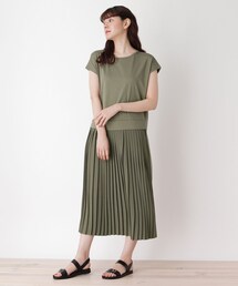 pink adobe | ◆【M-LL/2WAY】シルケットプリーツ使いワンピース(ワンピース)