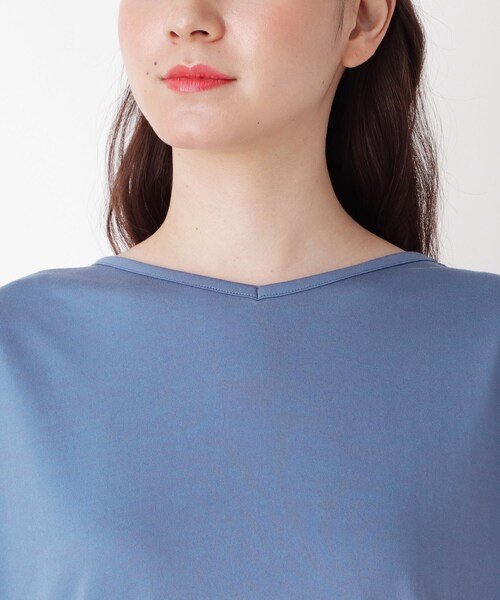 pink adobe（ピンクアドベ）の「◆【M-LL/2WAY】シルケットプリーツ使いワンピース（ワンピース・レディース・ブラウン系/ブルー/ブラック/カーキ・40/38/42）」の10枚目の写真