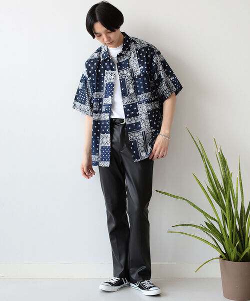 BeAMS DOT（ビームスドット）の「【WEB限定】BeAMS DOT / ヴィンテージ風 バンダナオーバーシャツ（シャツ/ブラウス・メンズ・ブラック/ネイビー・MEDIUM/LARGE）」の19枚目の写真