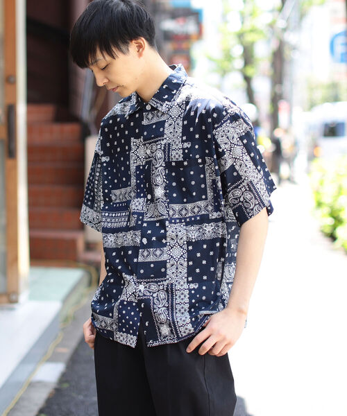 BeAMS DOT（ビームスドット）の「【WEB限定】BeAMS DOT / ヴィンテージ風 バンダナオーバーシャツ（シャツ/ブラウス・メンズ・ブラック/ネイビー・MEDIUM/LARGE）」の18枚目の写真