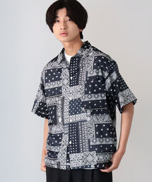 【WEB限定】BeAMS DOT / ヴィンテージ風 バンダナオーバーシャツ