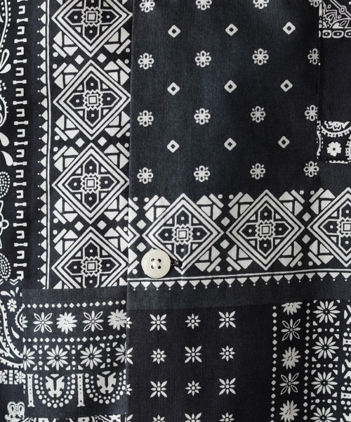 BeAMS DOT（ビームスドット）の「【WEB限定】BeAMS DOT / ヴィンテージ風 バンダナオーバーシャツ（シャツ/ブラウス・メンズ・ブラック/ネイビー・MEDIUM/LARGE）」の5枚目の写真