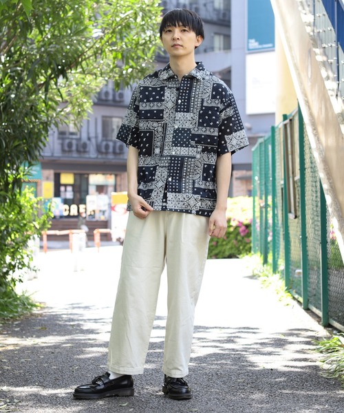 BeAMS DOT（ビームスドット）の「【WEB限定】BeAMS DOT / ヴィンテージ風 バンダナオーバーシャツ（シャツ/ブラウス・メンズ・ブラック/ネイビー・MEDIUM/LARGE）」の13枚目の写真