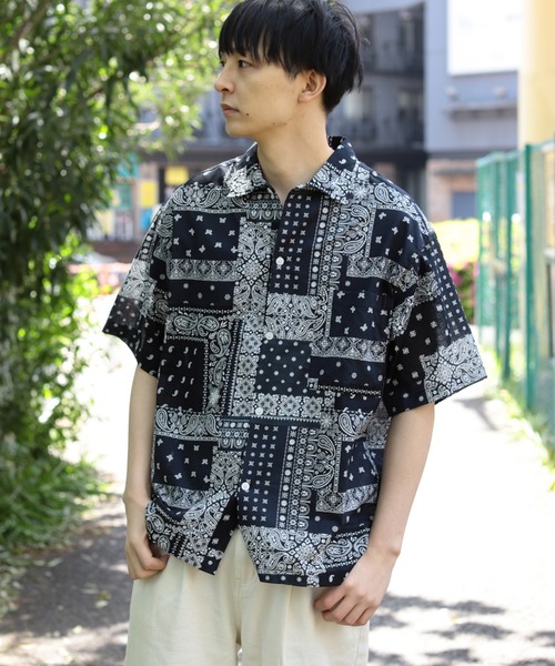 BeAMS DOT（ビームスドット）の「【WEB限定】BeAMS DOT / ヴィンテージ風 バンダナオーバーシャツ（シャツ/ブラウス・メンズ・ブラック/ネイビー・MEDIUM/LARGE）」の11枚目の写真