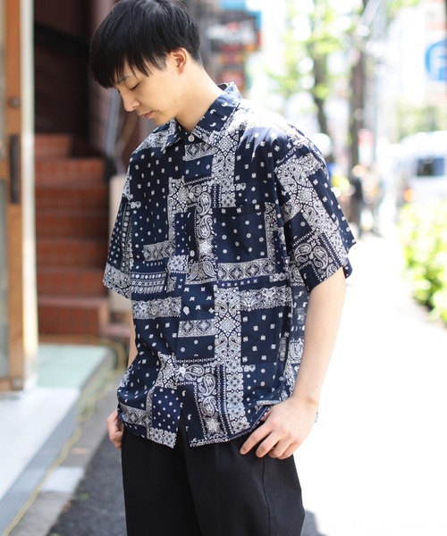 BeAMS DOT（ビームスドット）の「【WEB限定】BeAMS DOT / ヴィンテージ風 バンダナオーバーシャツ（シャツ/ブラウス・メンズ・ブラック/ネイビー・MEDIUM/LARGE）」の15枚目の写真