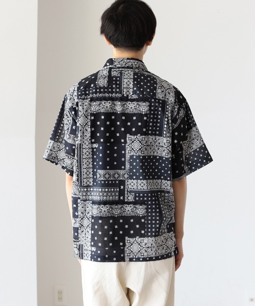 BeAMS DOT（ビームスドット）の「【WEB限定】BeAMS DOT / ヴィンテージ風 バンダナオーバーシャツ（シャツ/ブラウス・メンズ・ブラック/ネイビー・MEDIUM/LARGE）」の12枚目の写真