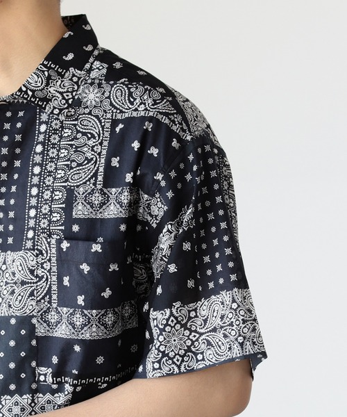 BeAMS DOT（ビームスドット）の「【WEB限定】BeAMS DOT / ヴィンテージ風 バンダナオーバーシャツ（シャツ/ブラウス・メンズ・ブラック/ネイビー・MEDIUM/LARGE）」の14枚目の写真