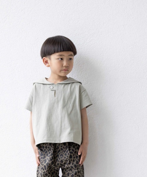 LOWRYS FARM（ローリーズファーム）の「セーラーカットＳＳ　948657（Tシャツ/カットソー・キッズ・ブラック/アイボリー/ミント・110cm/120cm/130cm）」の14枚目の写真