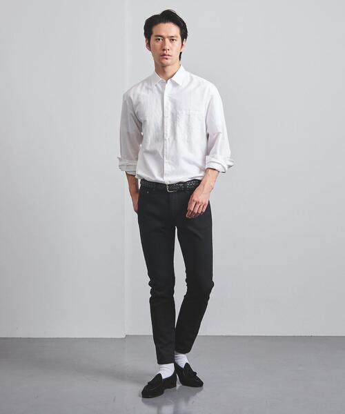 UNITED ARROWS（ユナイテッドアローズ）の「＜UNITED ARROWS＞ コットン/リネン スラブ ポプリン レギュラーカラー（シャツ/ブラウス・メンズ・ライトブルー/ホワイト/ネイビー・X-LARGE/MEDIUM/SMALL/LARGE）」の5枚目の写真