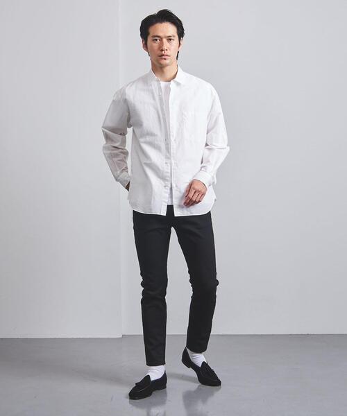 UNITED ARROWS（ユナイテッドアローズ）の「＜UNITED ARROWS＞ コットン/リネン スラブ ポプリン レギュラーカラー（シャツ/ブラウス・メンズ・ライトブルー/ホワイト/ネイビー・X-LARGE/MEDIUM/SMALL/LARGE）」の11枚目の写真