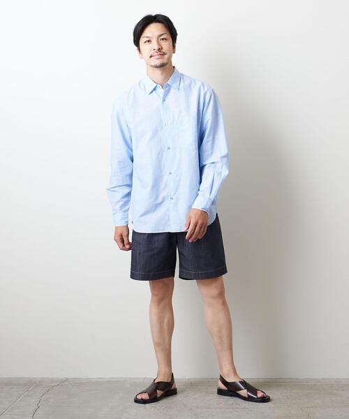UNITED ARROWS（ユナイテッドアローズ）の「＜UNITED ARROWS＞ コットン/リネン スラブ ポプリン レギュラーカラー（シャツ/ブラウス・メンズ・ライトブルー/ホワイト/ネイビー・X-LARGE/MEDIUM/SMALL/LARGE）」の17枚目の写真