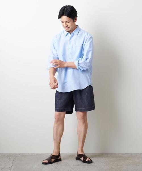 UNITED ARROWS（ユナイテッドアローズ）の「＜UNITED ARROWS＞ コットン/リネン スラブ ポプリン レギュラーカラー（シャツ/ブラウス・メンズ・ライトブルー/ホワイト/ネイビー・X-LARGE/MEDIUM/SMALL/LARGE）」の18枚目の写真