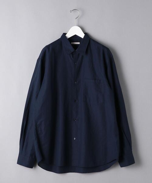 UNITED ARROWS（ユナイテッドアローズ）の「＜UNITED ARROWS＞ コットン/リネン スラブ ポプリン レギュラーカラー（シャツ/ブラウス・メンズ・ライトブルー/ホワイト/ネイビー・X-LARGE/MEDIUM/SMALL/LARGE）」の22枚目の写真