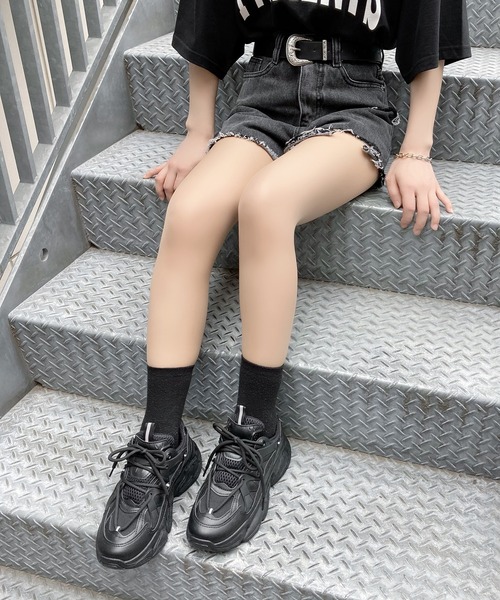 Figments（フィグメンツ）の「ボリュームスニーカー（スニーカー・レディース・ブラック/ホワイト・SMALL/MEDIUM）」の10枚目の写真