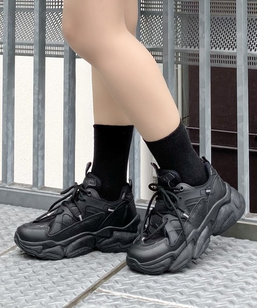 Figments（フィグメンツ）の「ボリュームスニーカー（スニーカー・レディース・ブラック/ホワイト・SMALL/MEDIUM）」の11枚目の写真