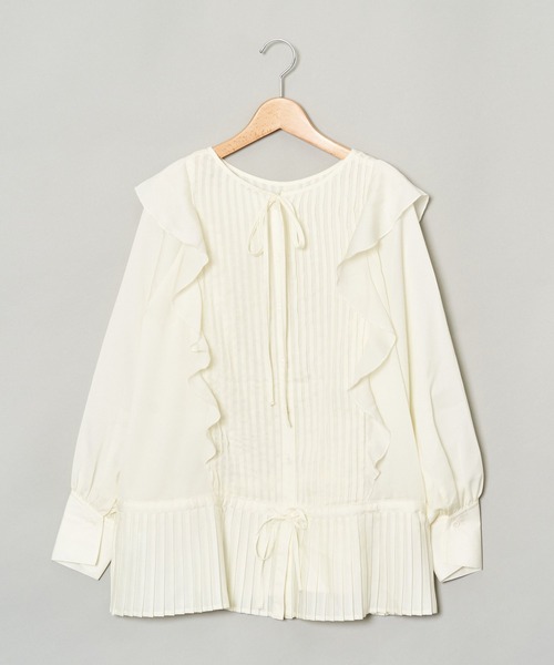 AS KNOW AS de base（アズノゥアズドゥバズ）の「ピンタフリルＢＬ（シャツ/ブラウス・レディース・オフホワイト/グレー/ブラック・FREE）」の2枚目の写真