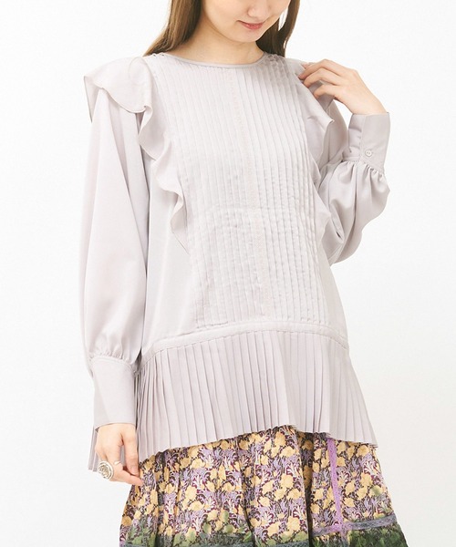 AS KNOW AS de base（アズノゥアズドゥバズ）の「ピンタフリルＢＬ（シャツ/ブラウス・レディース・オフホワイト/グレー/ブラック・FREE）」の12枚目の写真