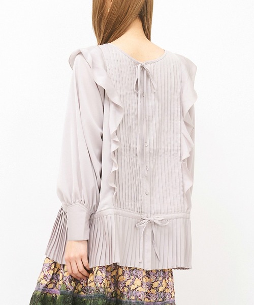 AS KNOW AS de base（アズノゥアズドゥバズ）の「ピンタフリルＢＬ（シャツ/ブラウス・レディース・オフホワイト/グレー/ブラック・FREE）」の5枚目の写真