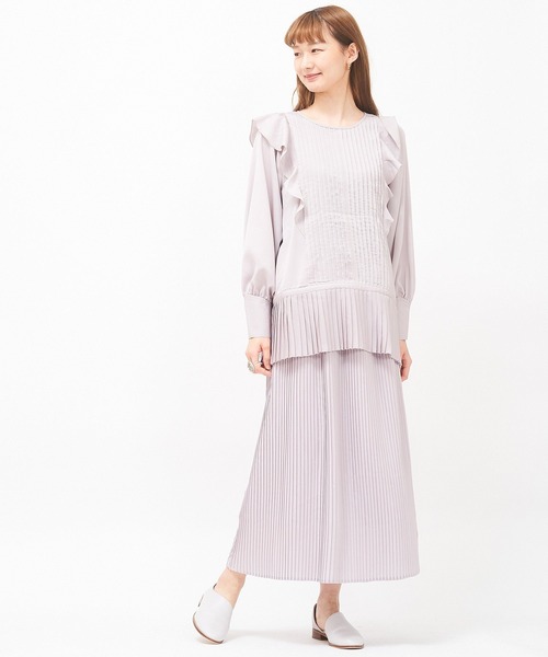 AS KNOW AS de base（アズノゥアズドゥバズ）の「ピンタフリルＢＬ（シャツ/ブラウス・レディース・オフホワイト/グレー/ブラック・FREE）」の8枚目の写真