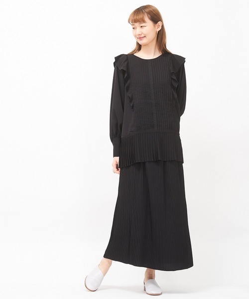 AS KNOW AS de base（アズノゥアズドゥバズ）の「ピンタフリルＢＬ（シャツ/ブラウス・レディース・オフホワイト/グレー/ブラック・FREE）」の13枚目の写真