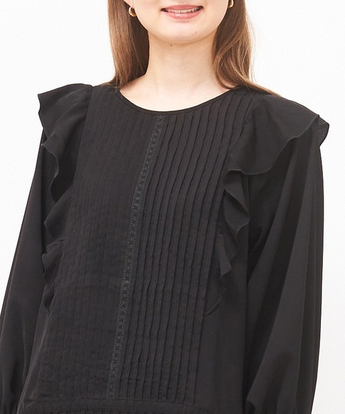 AS KNOW AS de base（アズノゥアズドゥバズ）の「ピンタフリルＢＬ（シャツ/ブラウス・レディース・オフホワイト/グレー/ブラック・FREE）」の11枚目の写真