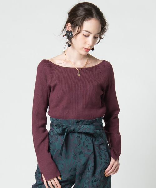 LAYMEE(レイミー)の「Lantana knit / ランタナニット(ニット/セーター・レディース・ブラック/ベージュ/ワインレッド・FREE)」の3枚目の写真