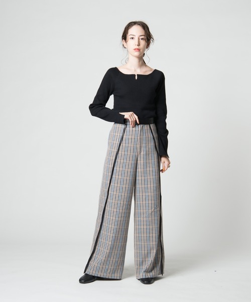 LAYMEE(レイミー)の「Lantana knit / ランタナニット(ニット/セーター・レディース・ブラック/ベージュ/ワインレッド・FREE)」の14枚目の写真