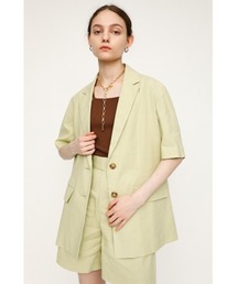 SLY | LINEN SHORT SLEEVE JK/リネンショートスリーブジャケット(テーラードジャケット)