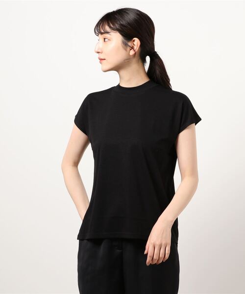 AIMER（エメ）の「プチハイネックカットソー（Tシャツ/カットソー・レディース・ブラック/オフホワイト/ブラウン・MEDIUM）」の3枚目の写真