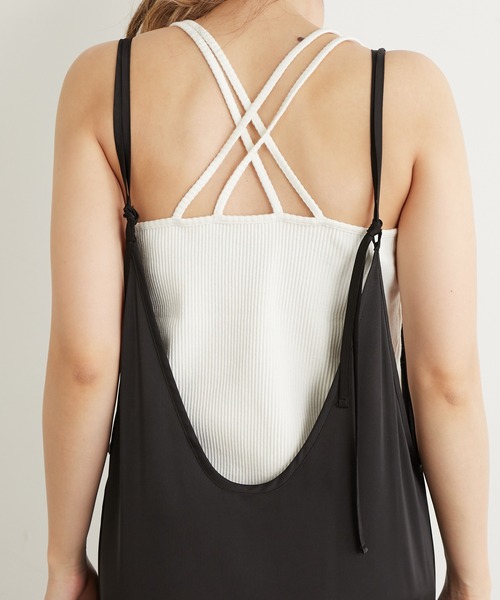 Lui's（ルイス）の「ダブルストラップはしごレースキャミワンピース（ワンピース・レディース・ブラック/ブルー/グリーン・FREE）」の15枚目の写真