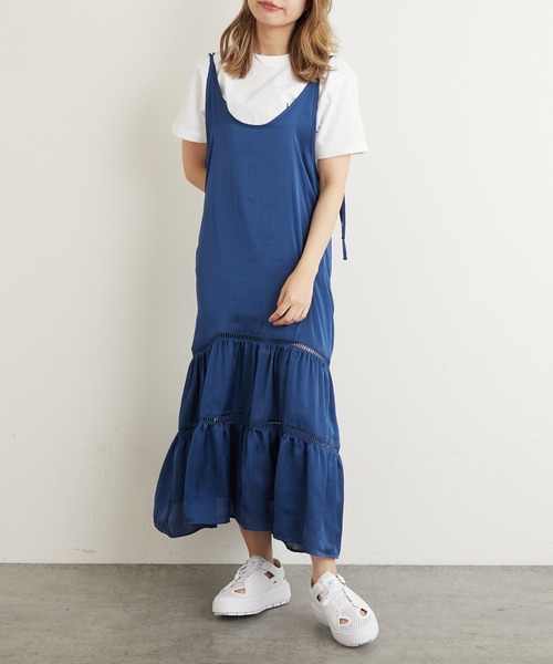 Lui's（ルイス）の「ダブルストラップはしごレースキャミワンピース（ワンピース・レディース・ブラック/ブルー/グリーン・FREE）」の18枚目の写真