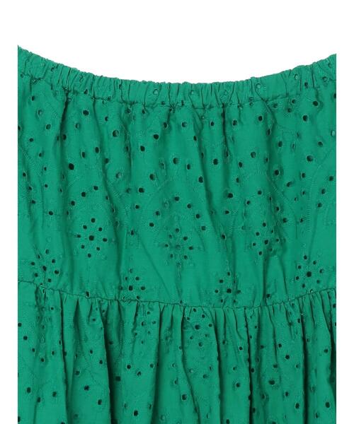 Green Parks(グリーンパークス)の「刺繍ティアードスカート*(スカート・レディース・ブラック/グリーン/ライトベージュ・FREE)」の13枚目の写真