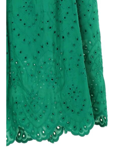 Green Parks(グリーンパークス)の「刺繍ティアードスカート*(スカート・レディース・ブラック/グリーン/ライトベージュ・FREE)」の15枚目の写真