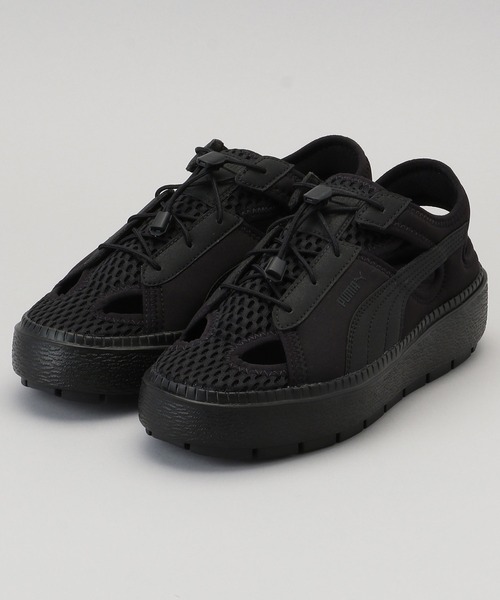 PUMA（プーマ）の「PUMA プーマ　プラットフォーム トレース ライト ミュール スニーカー（スニーカー・レディース・ホワイト/ブラック・23.0cm/25.0cm/24.0cm）」の2枚目の写真