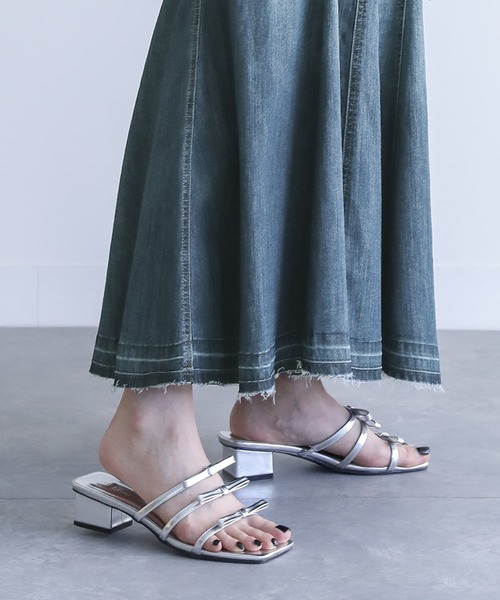 n'OrLABEL（ノアールレーベル）の「【機能素材】『フレアデニムスカート』（デニムスカート・レディース・ネイビー/インディゴブルー・2/1）」の7枚目の写真