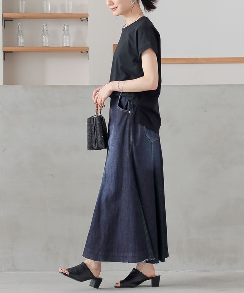 n'OrLABEL（ノアールレーベル）の「【機能素材】『フレアデニムスカート』（デニムスカート・レディース・ネイビー/インディゴブルー・2/1）」の17枚目の写真