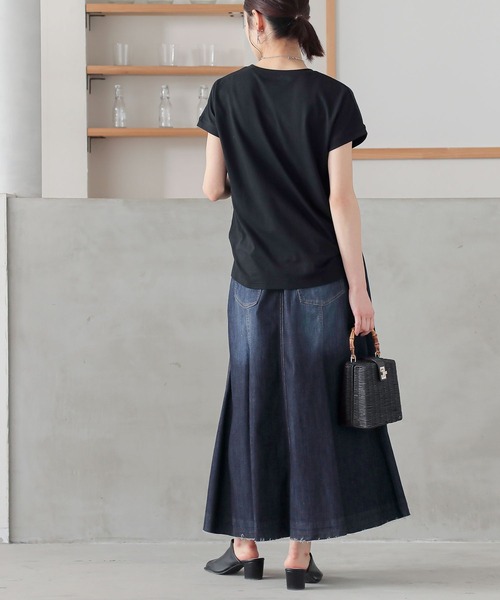 n'OrLABEL（ノアールレーベル）の「【機能素材】『フレアデニムスカート』（デニムスカート・レディース・ネイビー/インディゴブルー・2/1）」の18枚目の写真