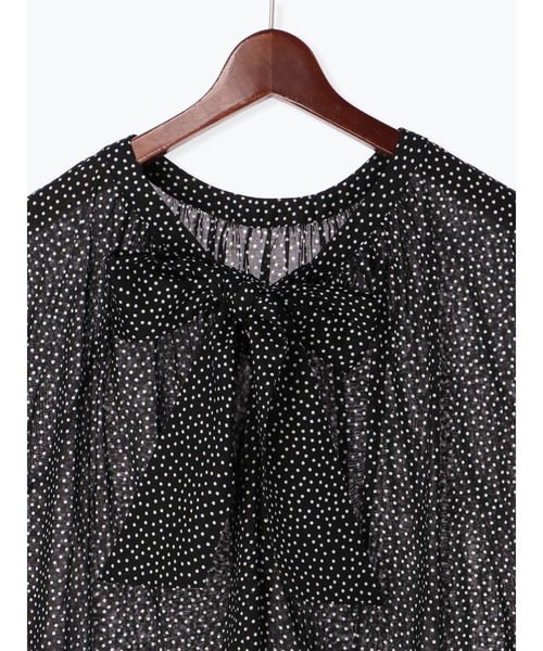 Te chichi（テチチ）の「ボイルドットバックリボンブラウス（シャツ/ブラウス・レディース・モカ/ブラック/オフホワイト・ﾌﾘ-）」の16枚目の写真
